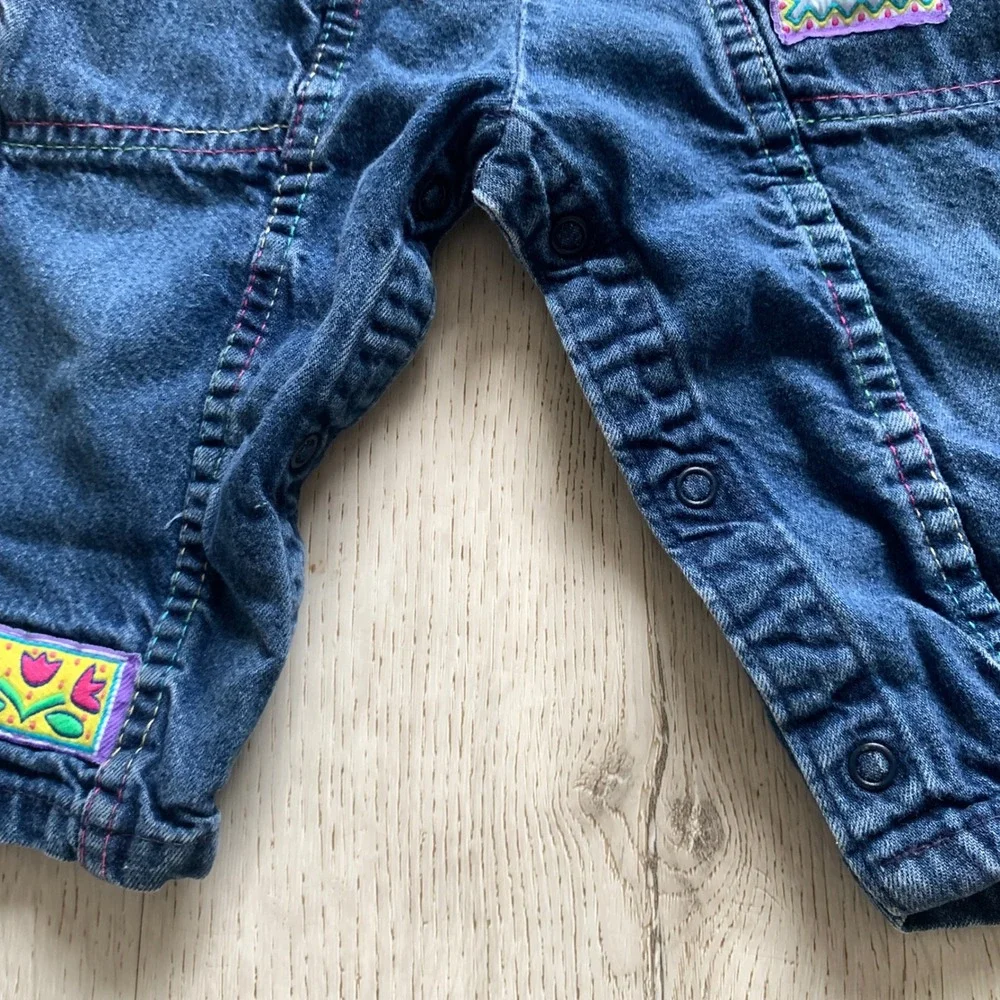 Vintage Oshkosh B'gosh Vestbak Overalls‎ Girls Denim Size 18 Months